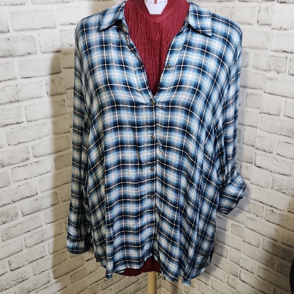 Tru Self Plaid Button Up SZ 2X